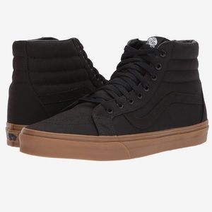 Vans Black and Brown High-Top Sneakers